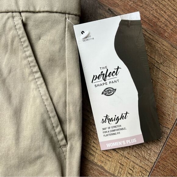 Dickies Plus Perfect Shape Straight Leg Pants, Rinsed Oxford Stone Women’s Sz 24 - Picture 12 of 16